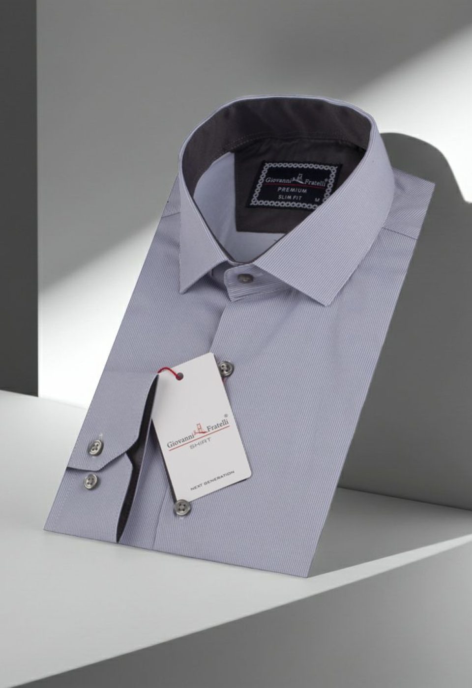 Slim Fit Uzun Kol Desenli Erkek Gömlek 3GMK312177004