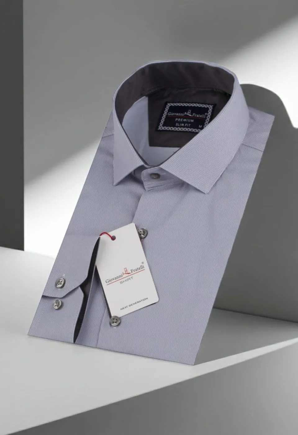 Slim Fit Uzun Kol Desenli Erkek Gömlek 3GMK312177004