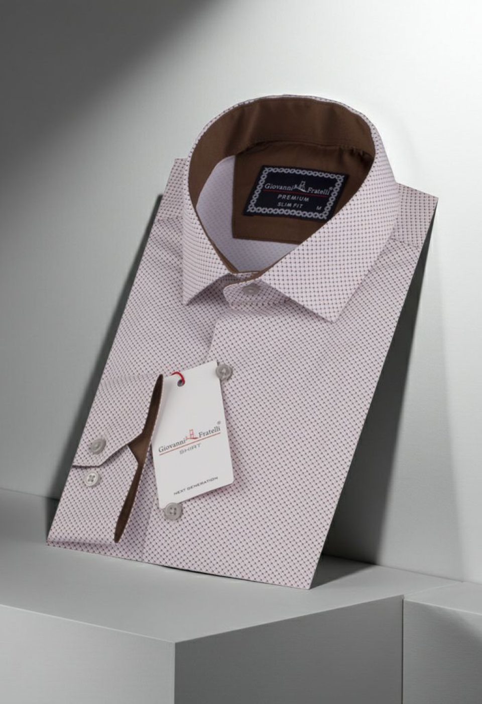 Slim Fit Uzun Kol Desenli Erkek Gömlek 3GMK312177008