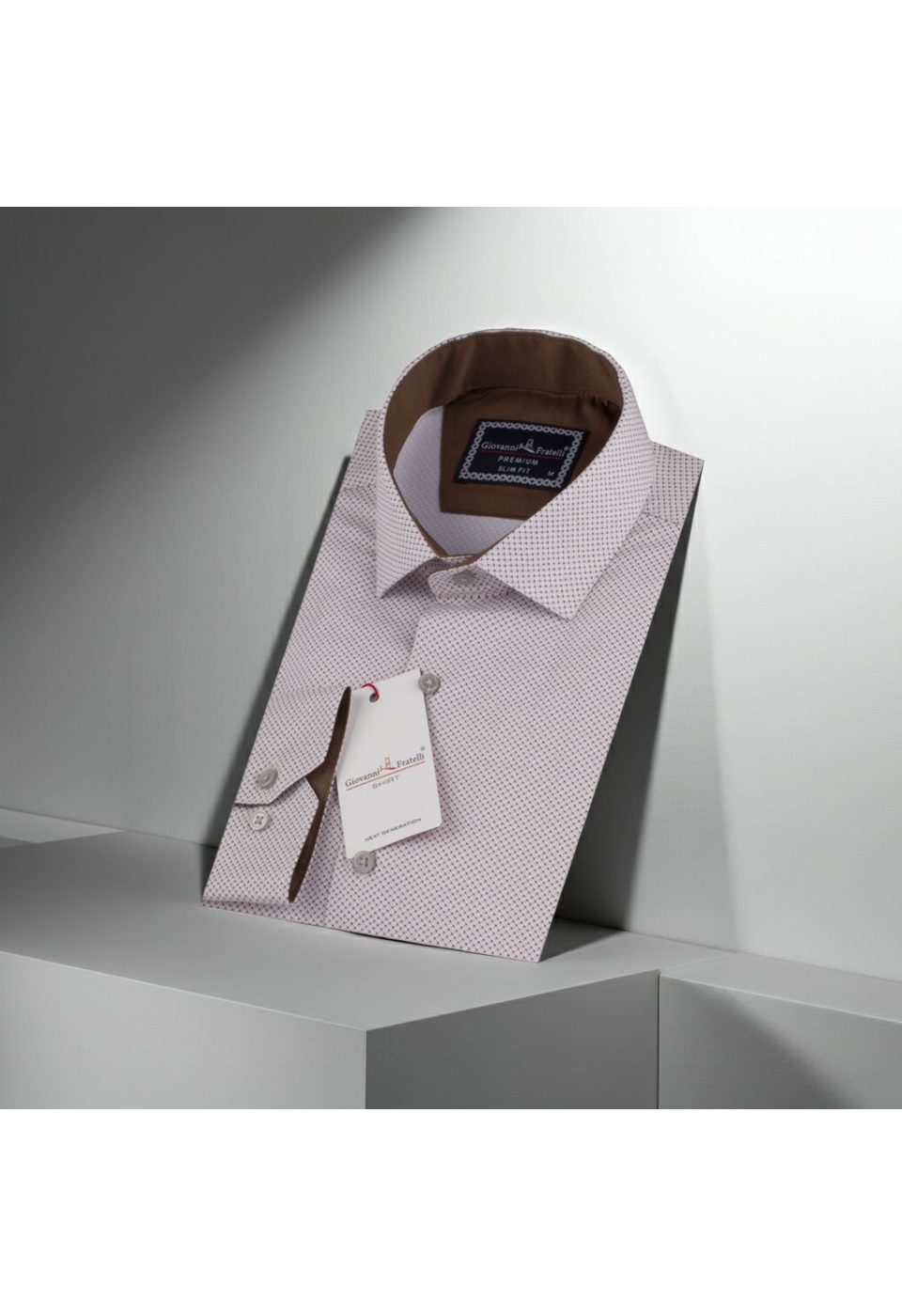 Slim Fit Uzun Kol Desenli Erkek Gömlek 3GMK312177008 - Giovanni Fratelli