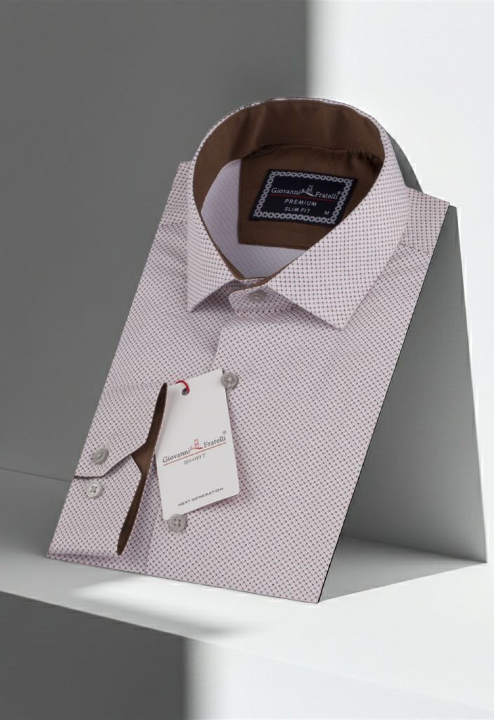 Slim Fit Uzun Kol Desenli Erkek Gömlek 3GMK312177008 - Giovanni Fratelli