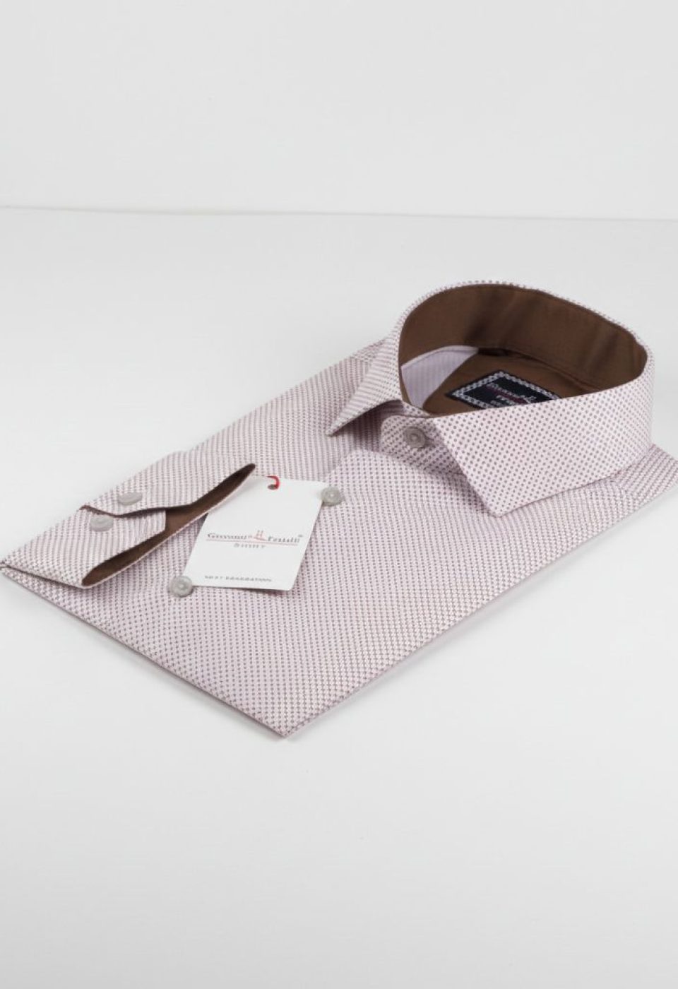 Slim Fit Uzun Kol Desenli Erkek Gömlek 3GMK312177008