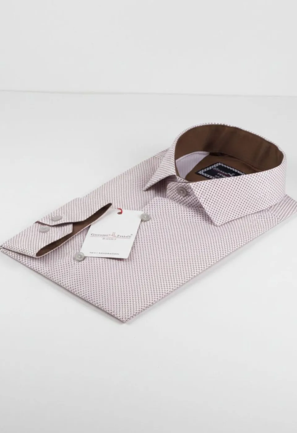 Slim Fit Uzun Kol Desenli Erkek Gömlek 3GMK312177008