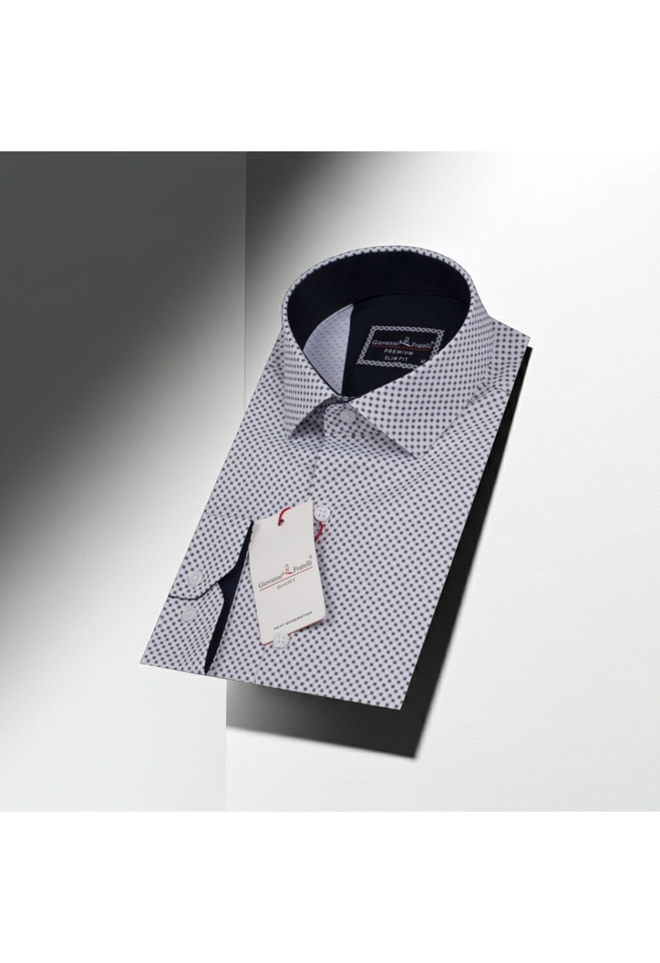 2179 CR SATIN 002 Slim Fit Uzun Kol Desenli Saten Gömlek 3GMK312179002 - Giovanni Fratelli