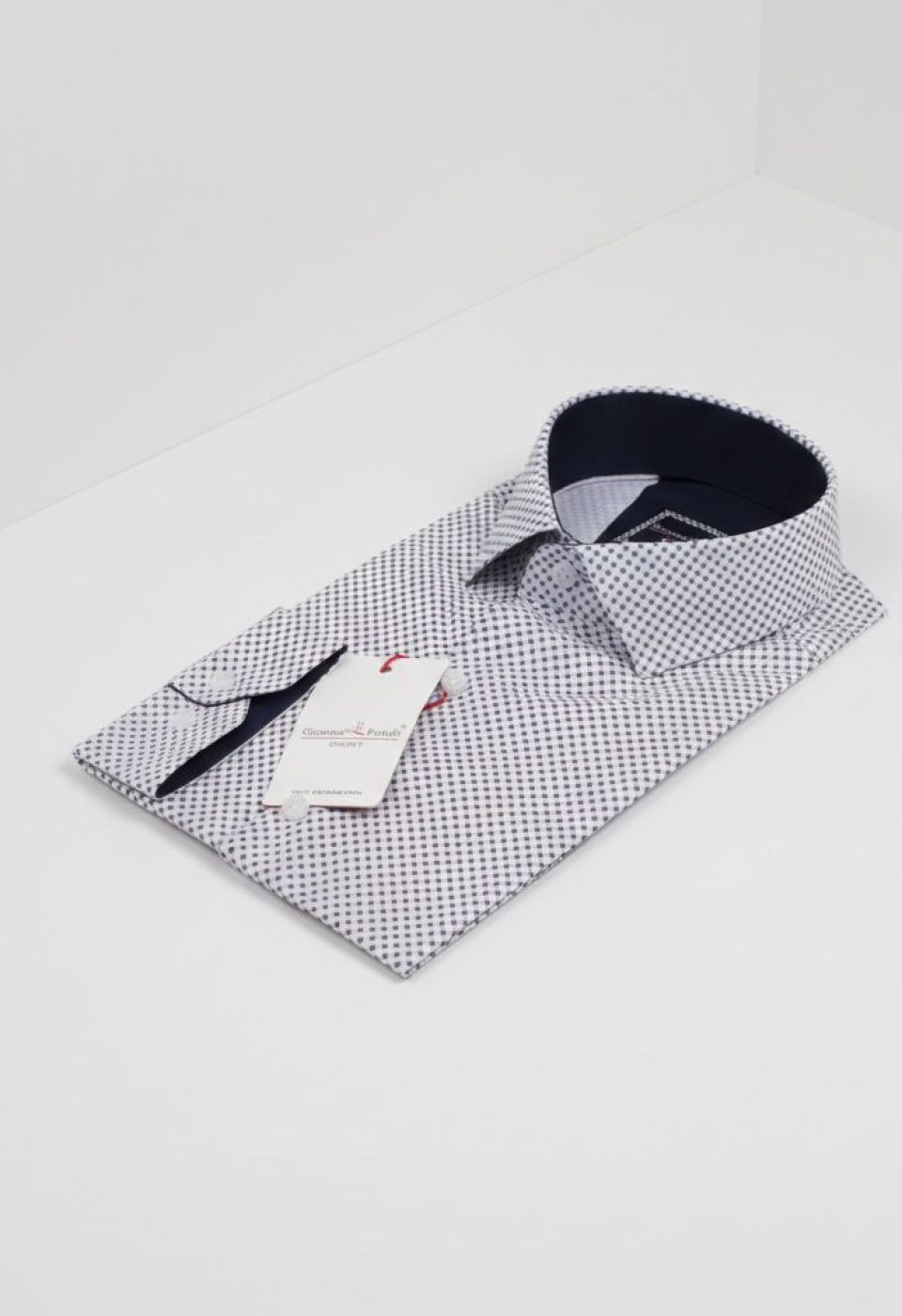Slim Fit Uzun Kol Desenli Saten Gömlek 3GMK312179002