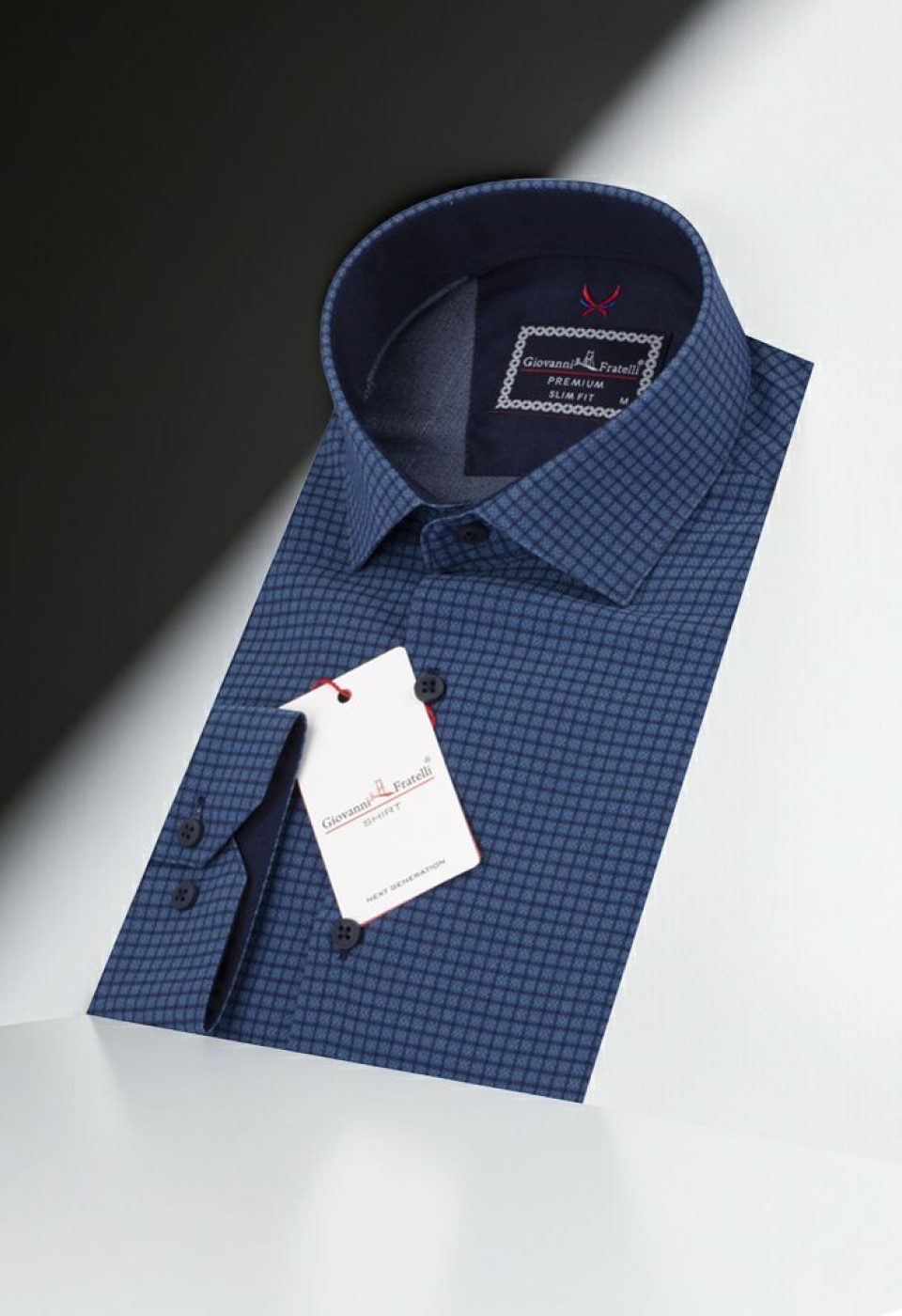 Slim Fit Uzun Kol Desenli Erkek Gömlek 3GMK312182001