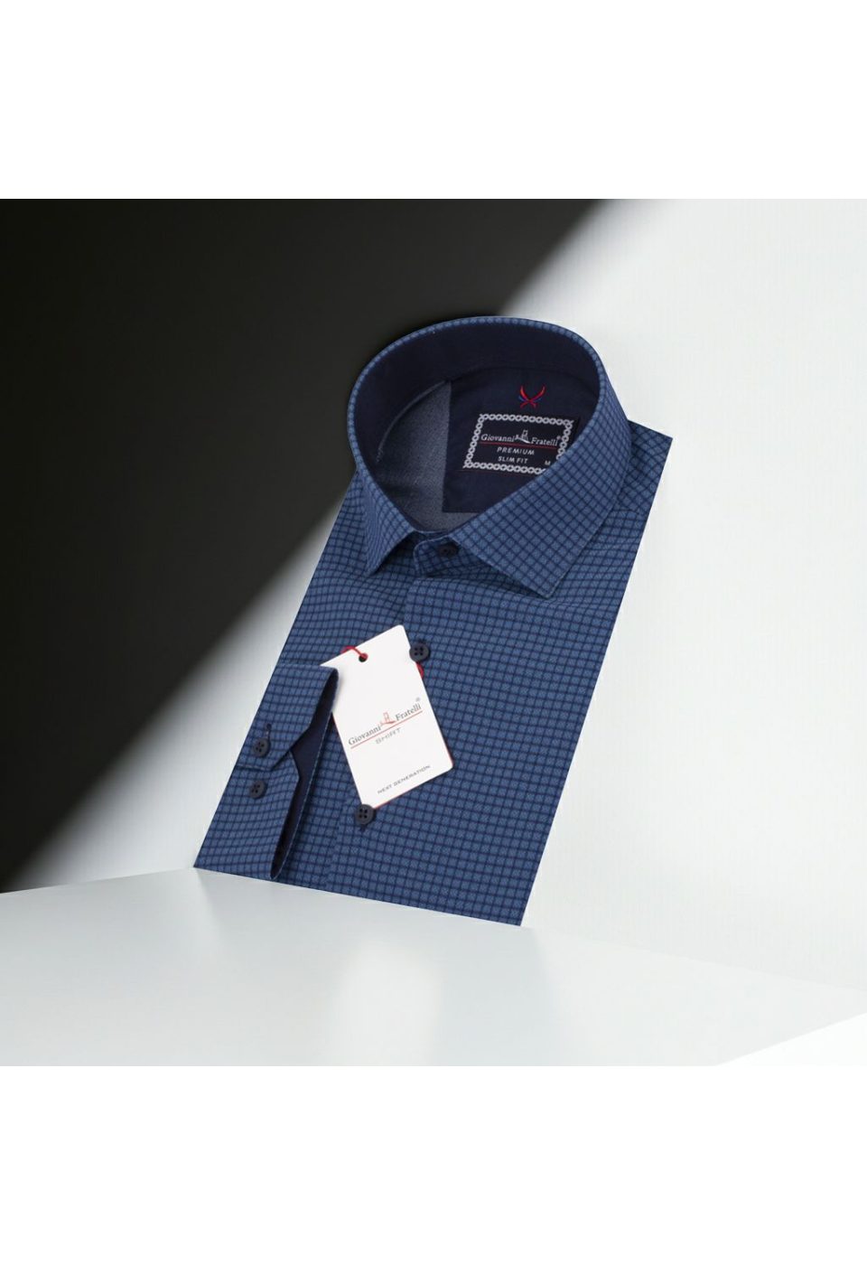 Slim Fit Uzun Kol Desenli Erkek Gömlek 3GMK312182001 - Giovanni Fratelli