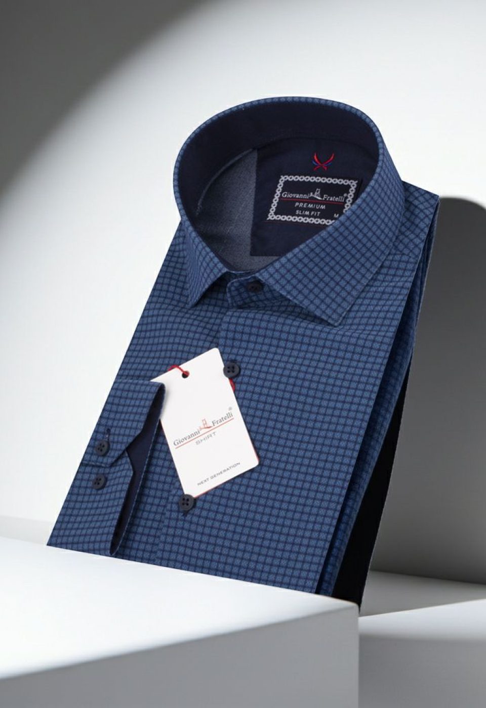 Slim Fit Uzun Kol Desenli Erkek Gömlek 3GMK312182001 - Giovanni Fratelli