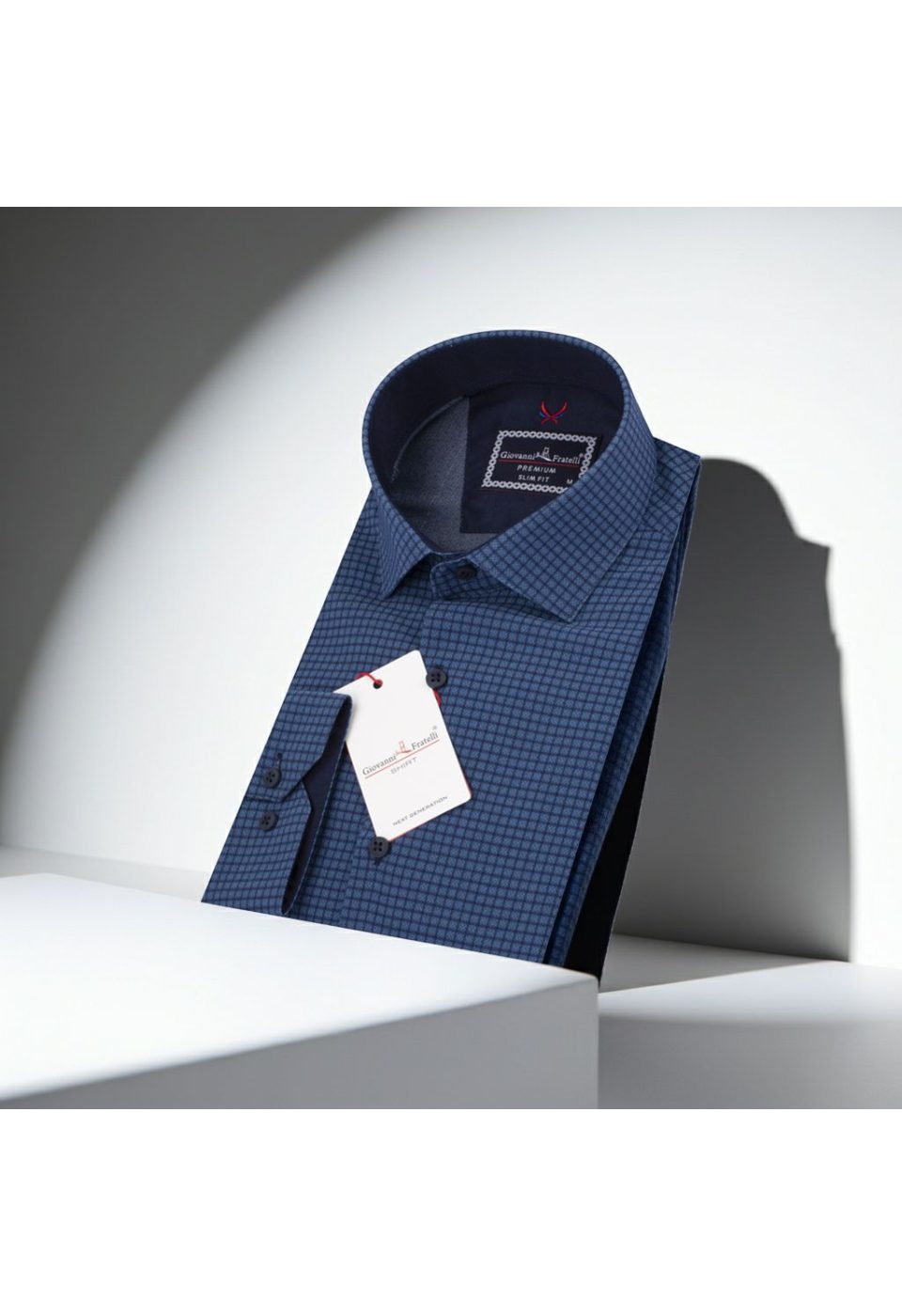 Slim Fit Uzun Kol Desenli Erkek Gömlek 3GMK312182001 - Giovanni Fratelli