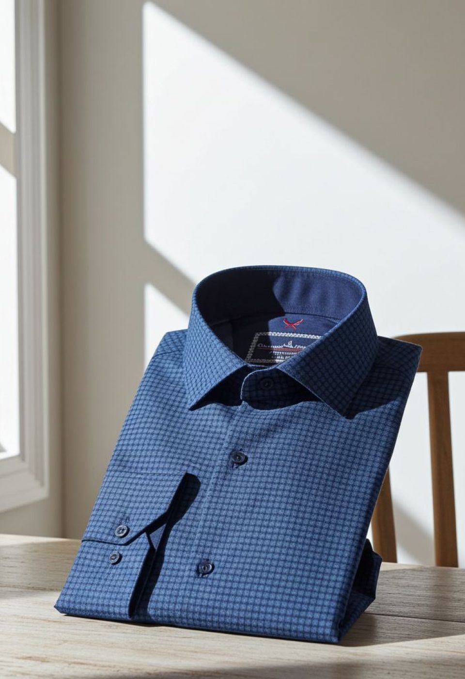 Slim Fit Uzun Kol Desenli Erkek Gömlek 3GMK312182001