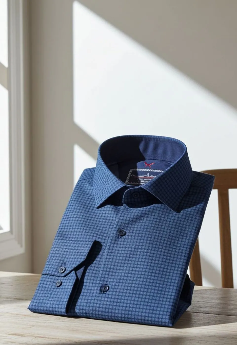 Slim Fit Uzun Kol Desenli Erkek Gömlek 3GMK312182001