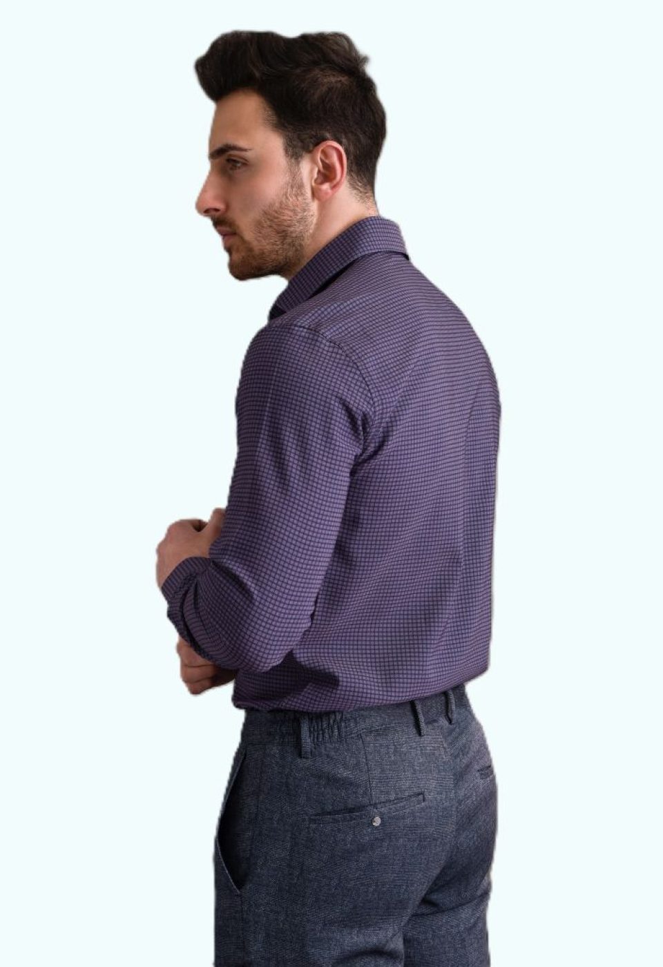 Slim Fit Uzun Kol Desenli Erkek Gömlek 3GMK312182002 - Giovanni Fratelli