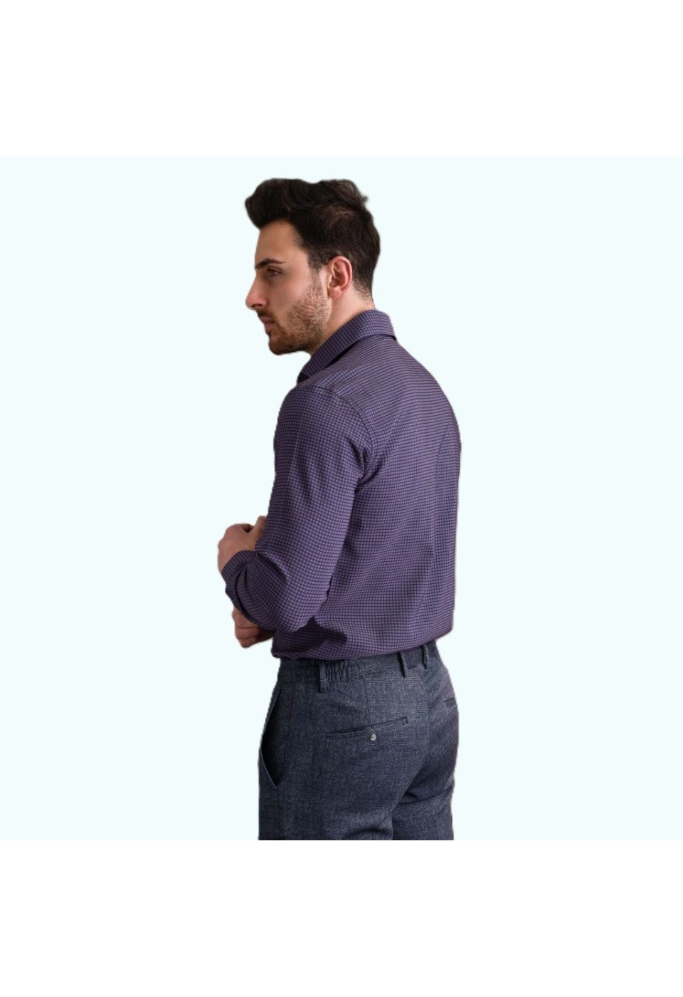 Slim Fit Uzun Kol Desenli Erkek Gömlek 3GMK312182002 - Giovanni Fratelli
