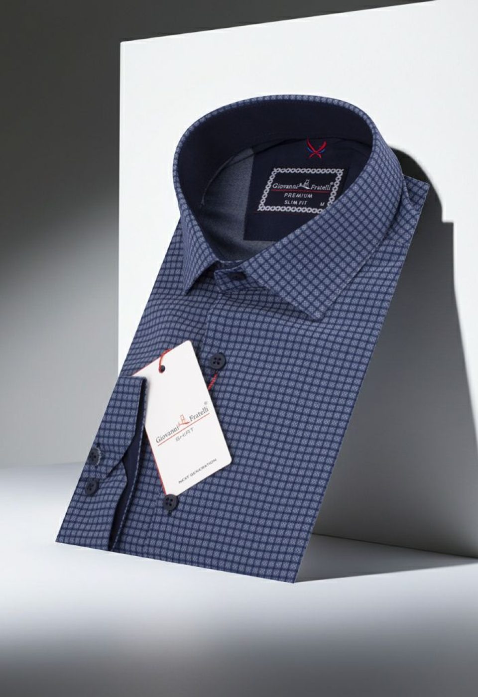 Slim Fit Uzun Kol Desenli Erkek Gömlek 3GMK312182003