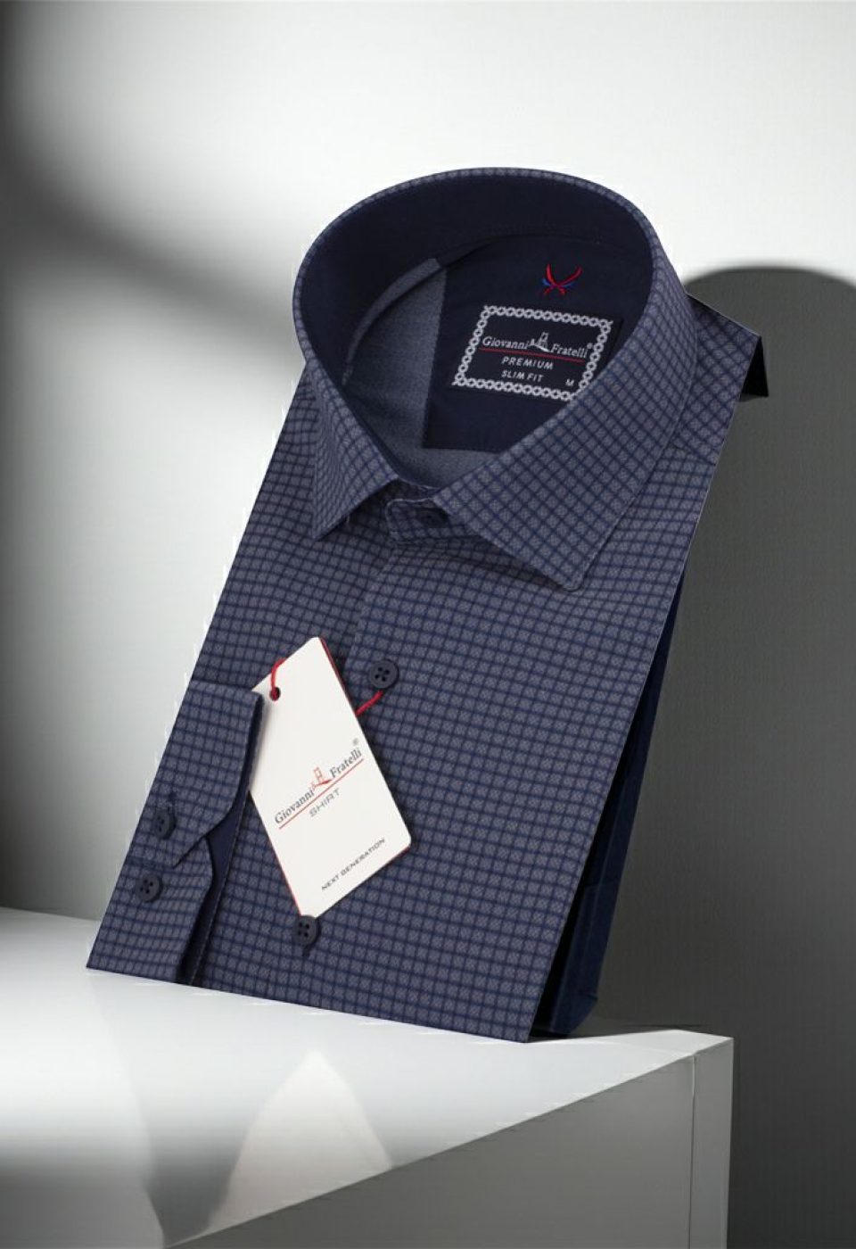 Slim Fit Uzun Kol Desenli Erkek Gömlek 3GMK312182006