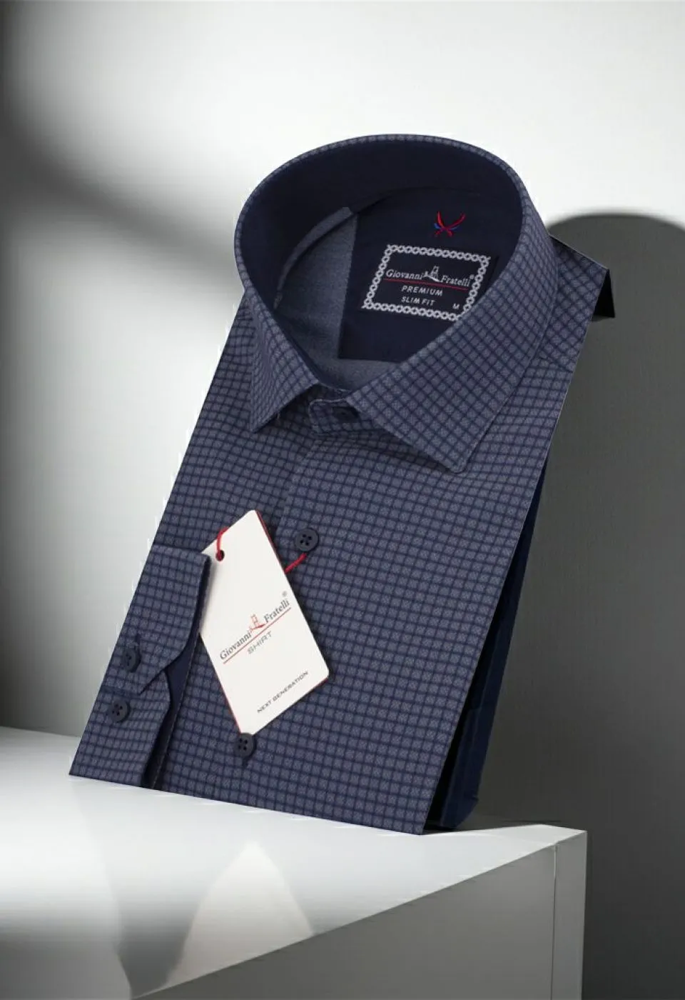 Slim Fit Uzun Kol Desenli Erkek Gömlek 3GMK312182006