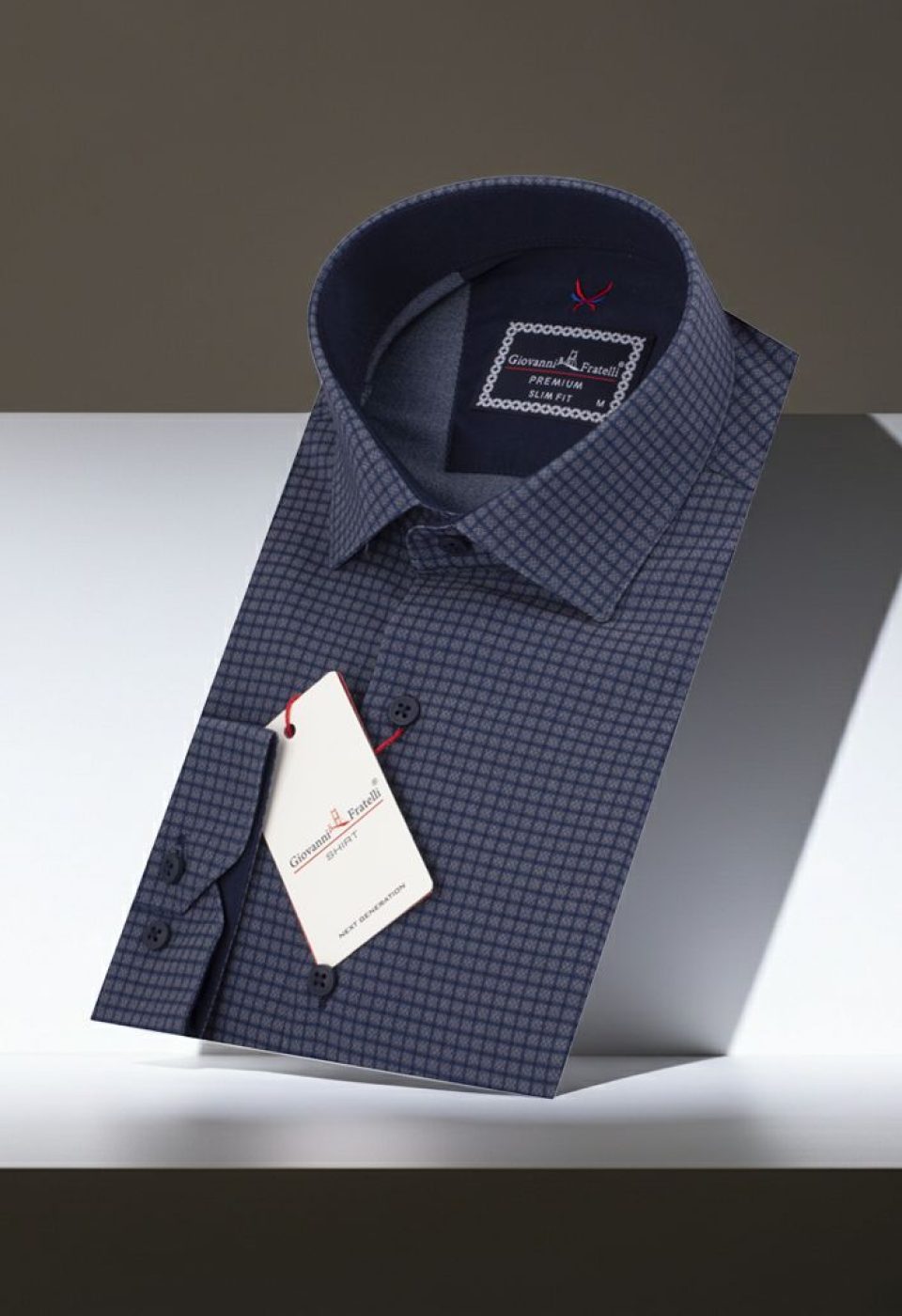 Slim Fit Uzun Kol Desenli Erkek Gömlek 3GMK312182006