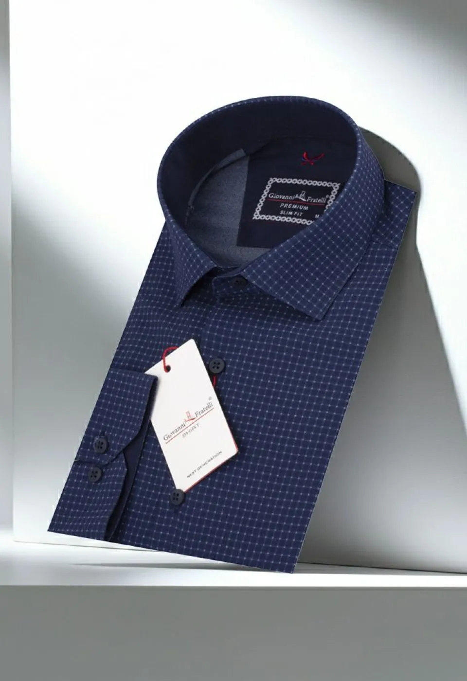 Slim Fit Uzun Kol Desenli Erkek Gömlek 3GMK312182007