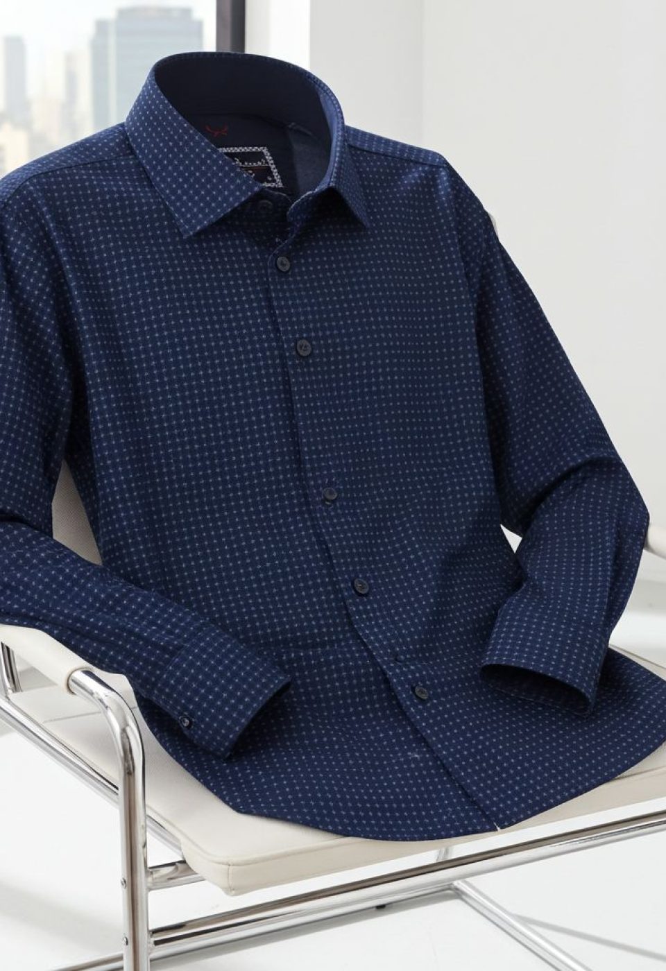 Slim Fit Uzun Kol Desenli Erkek Gömlek 3GMK312182007 - Giovanni Fratelli