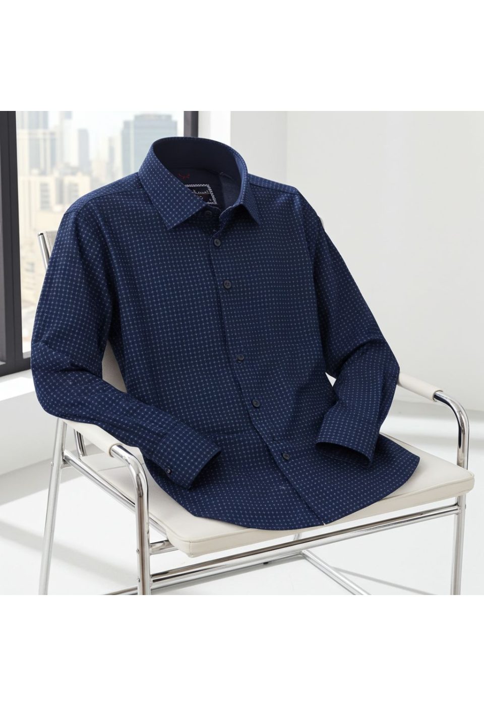 Slim Fit Uzun Kol Desenli Erkek Gömlek 3GMK312182007 - Giovanni Fratelli