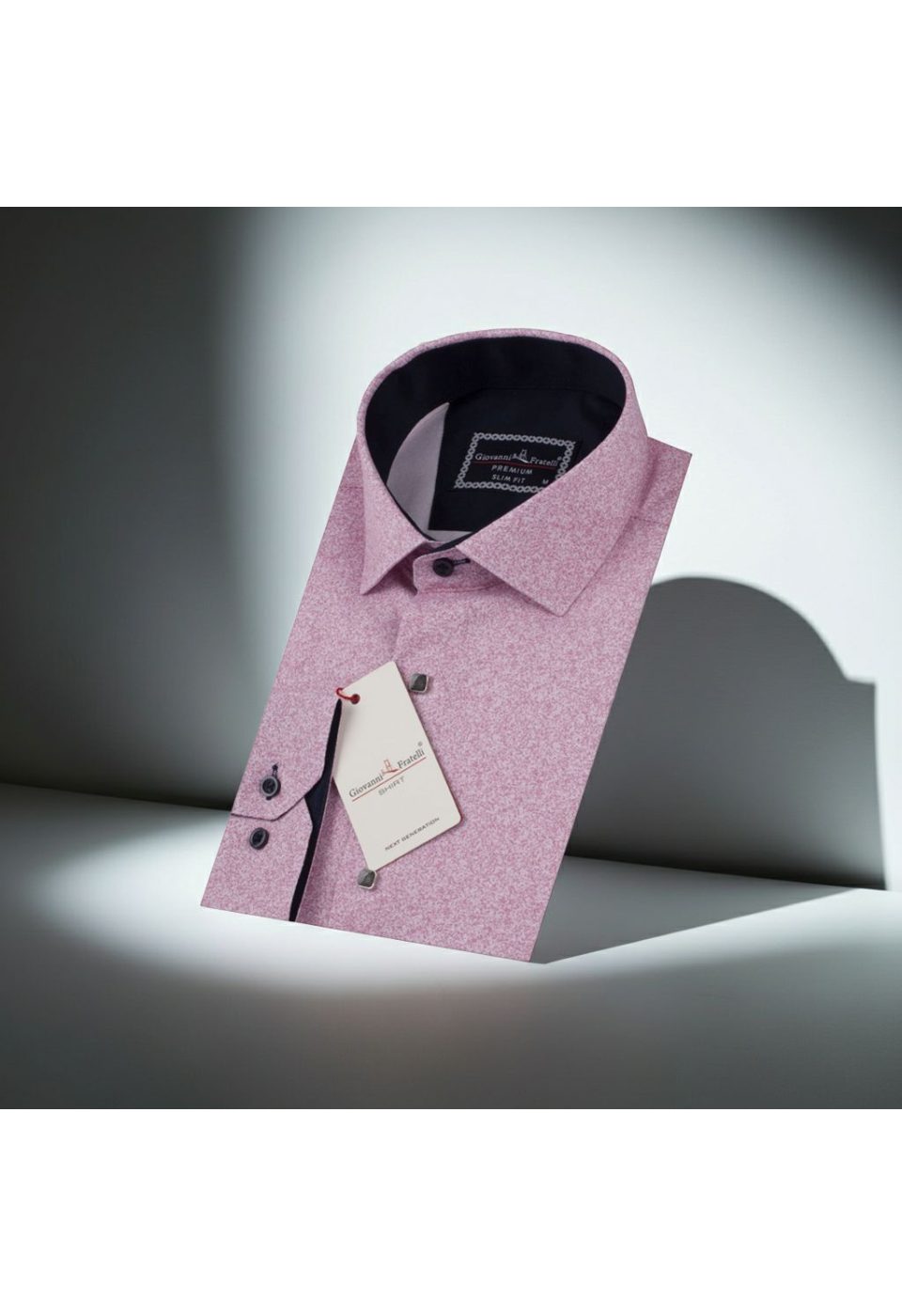 2188 CR SATIN 004 Slim Fit Uzun Kol Desenli Saten Gömlek 3GMK312188004 - Giovanni Fratelli