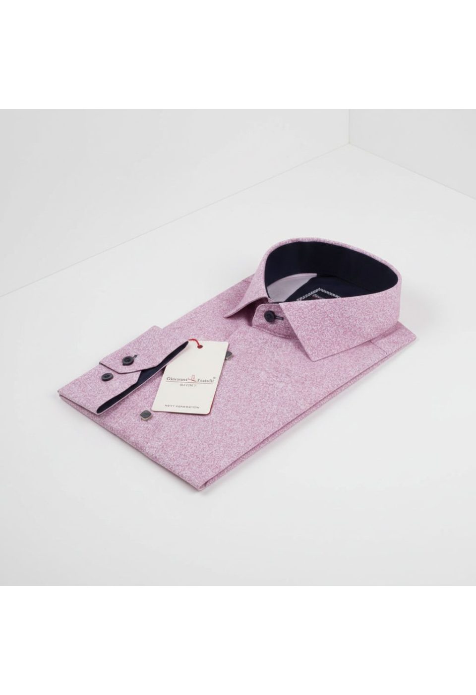 2188 CR SATIN 004 Slim Fit Uzun Kol Desenli Saten Gömlek 3GMK312188004 - Giovanni Fratelli