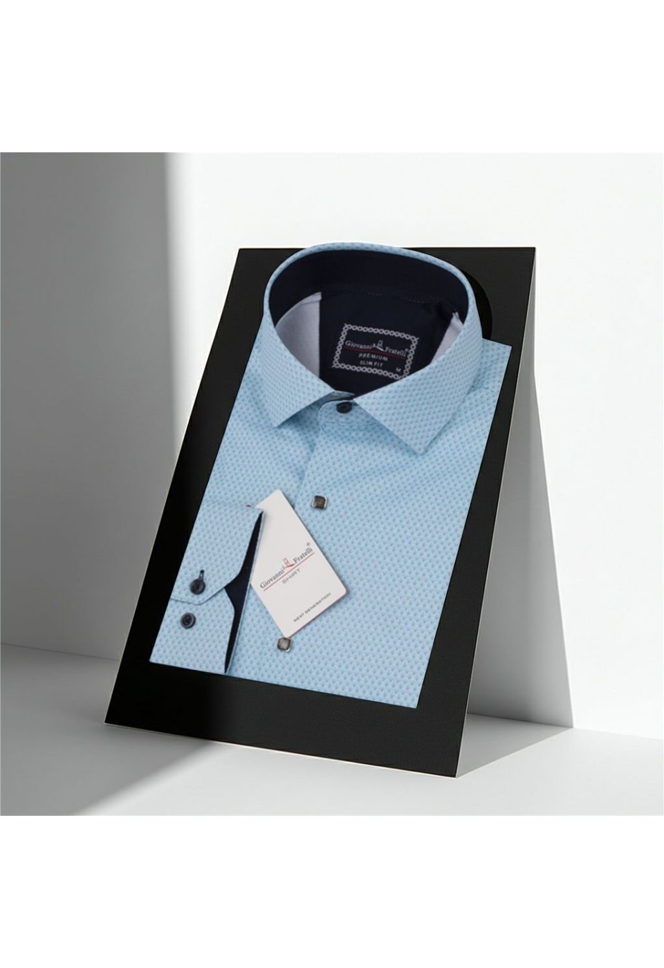 Slim Fit Uzun Kol Desenli Saten Gömlek 3GMMK312189008 - Giovanni Fratelli