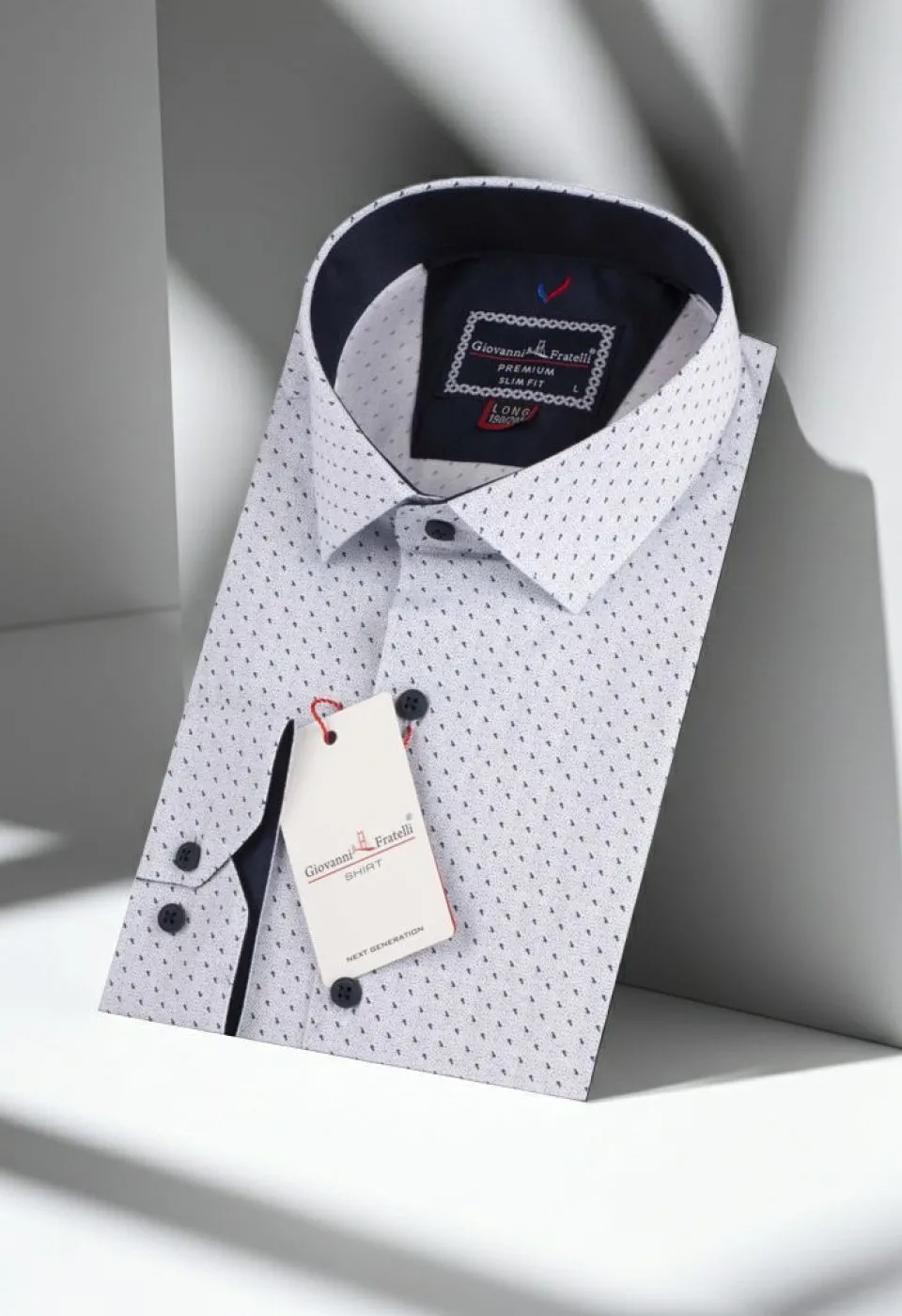 8 Drop Slim Fit Uzun Kol Desenli Erkek Gömlek 3GMK312192001