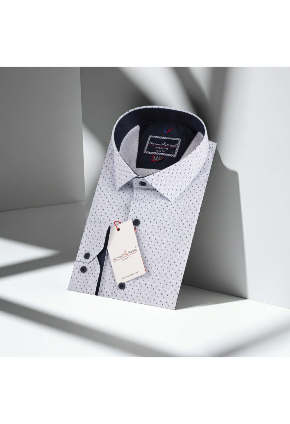 8 Drop Slim Fit Uzun Kol Desenli Erkek Gömlek 3GMK312192001 - Giovanni Fratelli