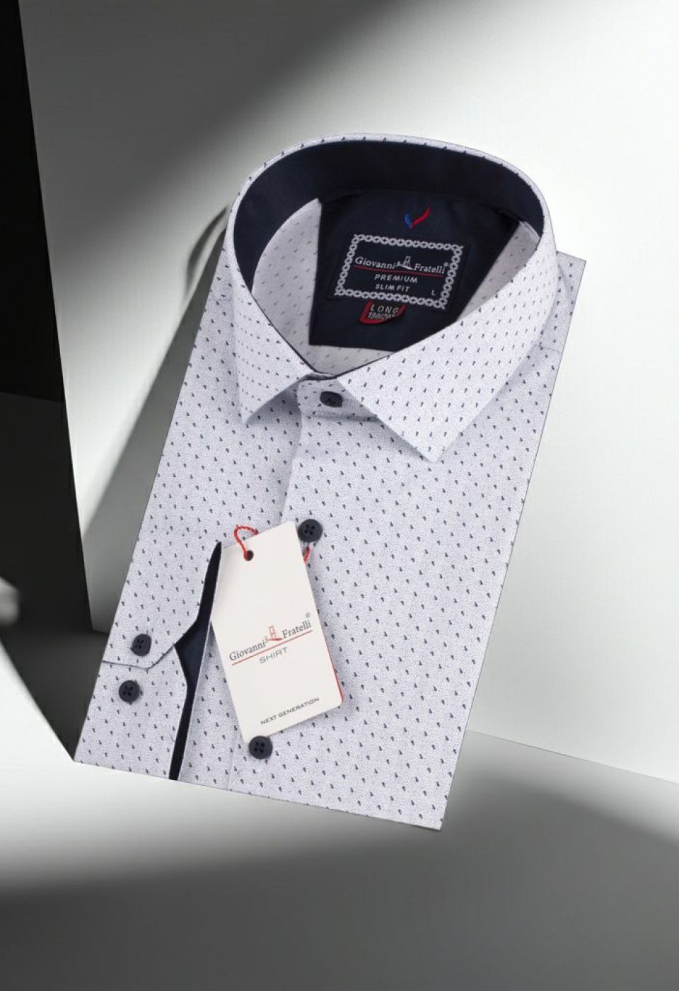 8 Drop Slim Fit Uzun Kol Desenli Erkek Gömlek 3GMK312192001 - Giovanni Fratelli