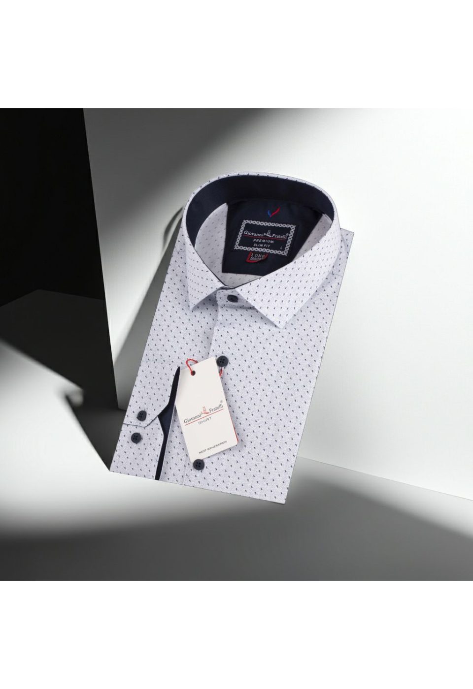 8 Drop Slim Fit Uzun Kol Desenli Erkek Gömlek 3GMK312192001 - Giovanni Fratelli