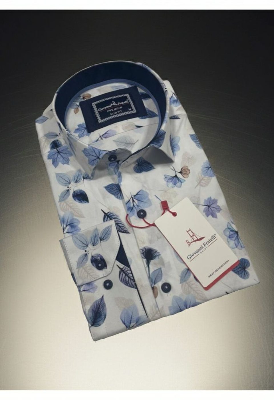 Slim Fit Uzun Kol Desenli Erkek Gömlek 3GMK314206002