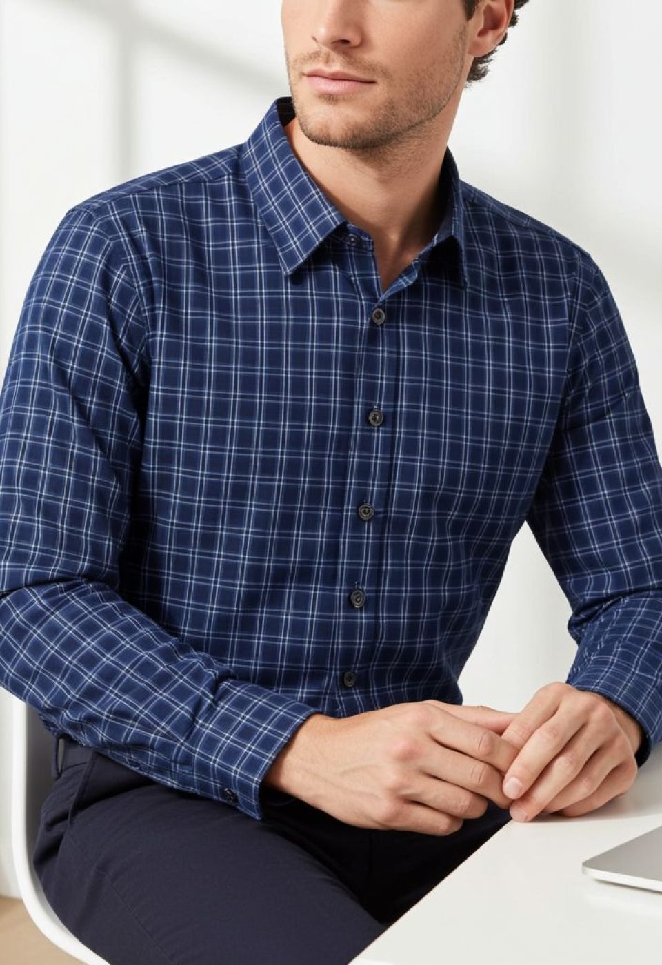 Slim Fit Uzun Kol Desenli Erkek Gömlek 3GMK316101005