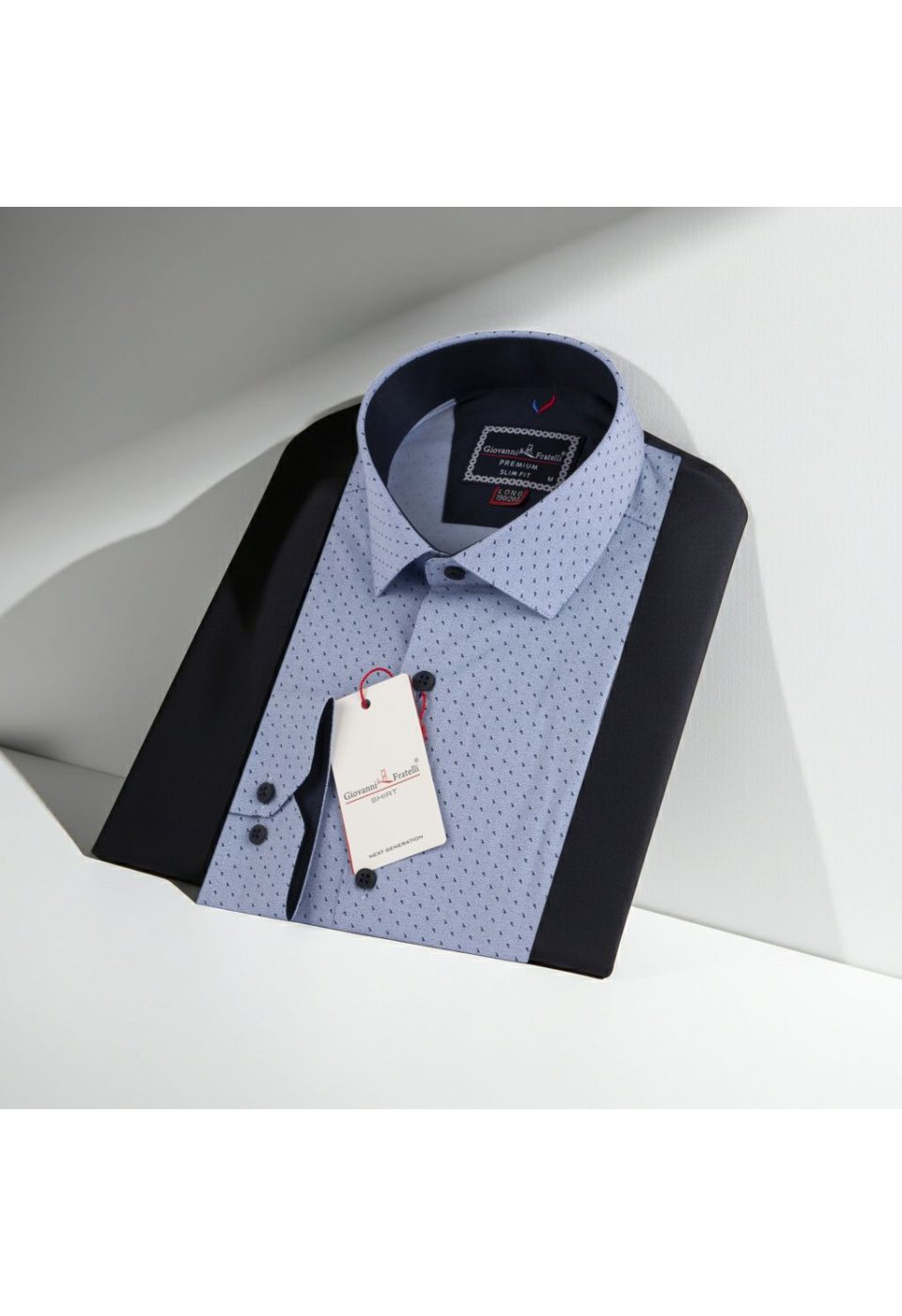 2192 CR 8 DROP 002 8 Drop Slim Fit Uzun Kol Desenli Erkek Gömlek 3GMK312192002 - Giovanni Fratelli