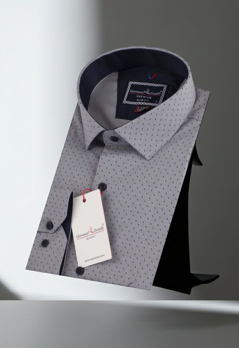 2192 CR 8 DROP 003 8 Drop Slim Fit Uzun Kol Desenli Erkek Gömlek 3GMK312192003 - Giovanni Fratelli