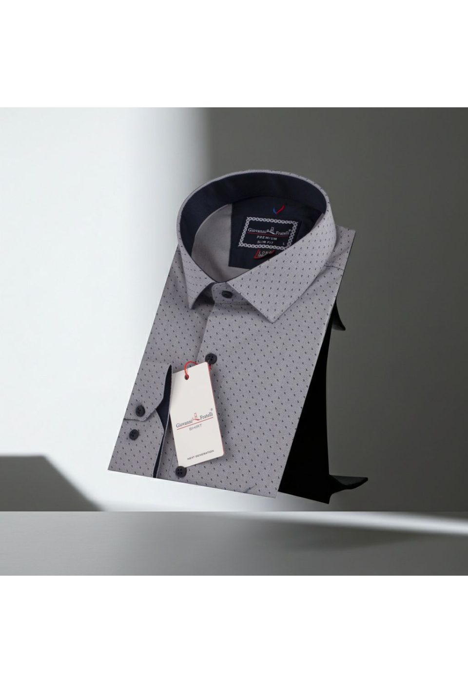 2192 CR 8 DROP 003 8 Drop Slim Fit Uzun Kol Desenli Erkek Gömlek 3GMK312192003 - Giovanni Fratelli