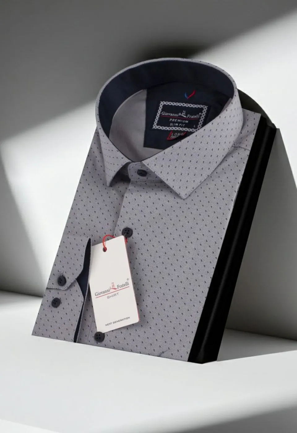 8 Drop Slim Fit Uzun Kol Desenli Erkek Gömlek 3GMK312192003