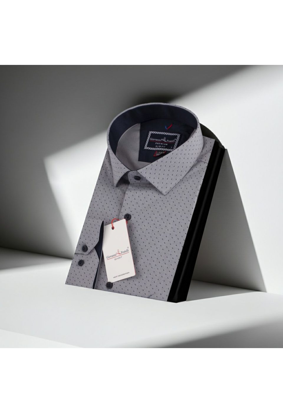 2192 CR 8 DROP 003 8 Drop Slim Fit Uzun Kol Desenli Erkek Gömlek 3GMK312192003 - Giovanni Fratelli