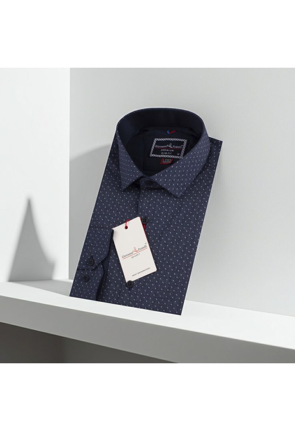 8 Drop Slim Fit Uzun Kol Desenli Erkek Gömlek 3GMK312192004 - Giovanni Fratelli