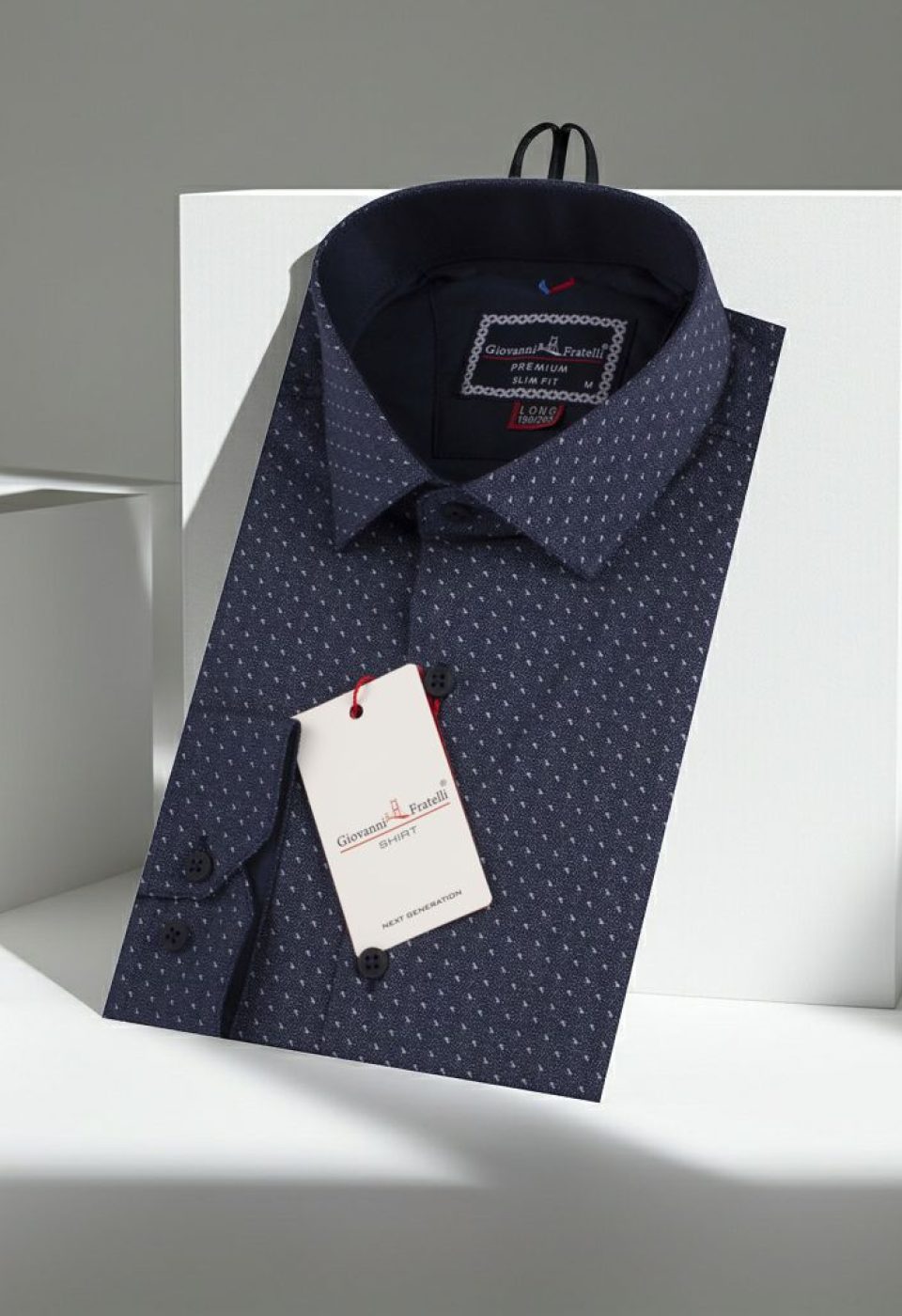 8 Drop Slim Fit Uzun Kol Desenli Erkek Gömlek 3GMK312192004 - Giovanni Fratelli