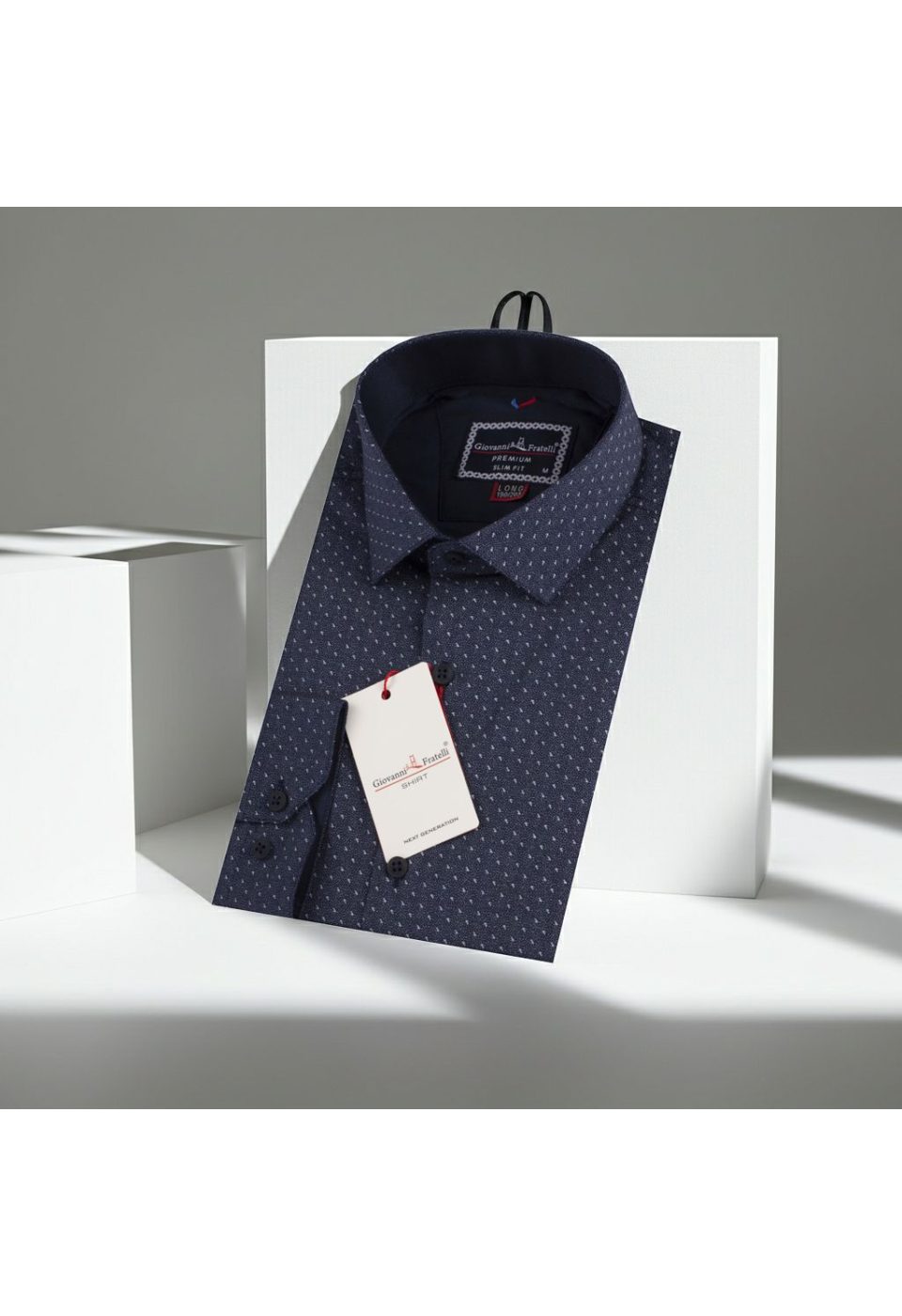 8 Drop Slim Fit Uzun Kol Desenli Erkek Gömlek 3GMK312192004 - Giovanni Fratelli