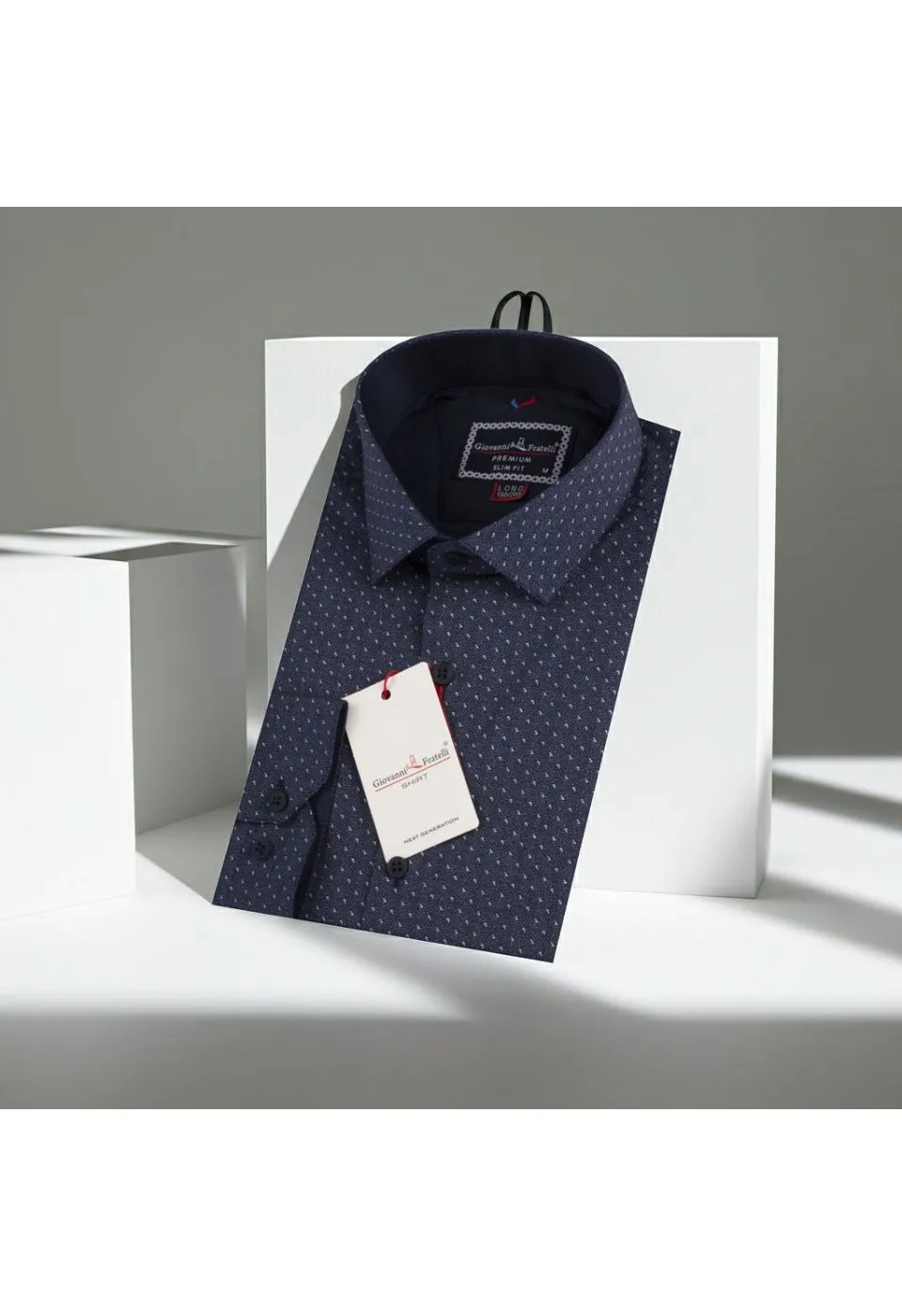8 Drop Slim Fit Uzun Kol Desenli Erkek Gömlek 3GMK312192004 - Giovanni Fratelli
