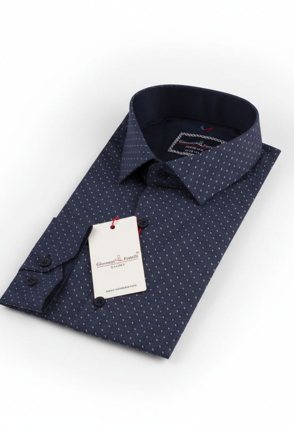 8 Drop Slim Fit Uzun Kol Desenli Erkek Gömlek 3GMK312192004 - Giovanni Fratelli
