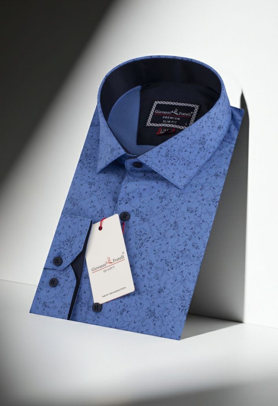 8 Drop Slim Fit Uzun Kol Desenli Erkek Gömlek 3GMK312194002 - Giovanni Fratelli