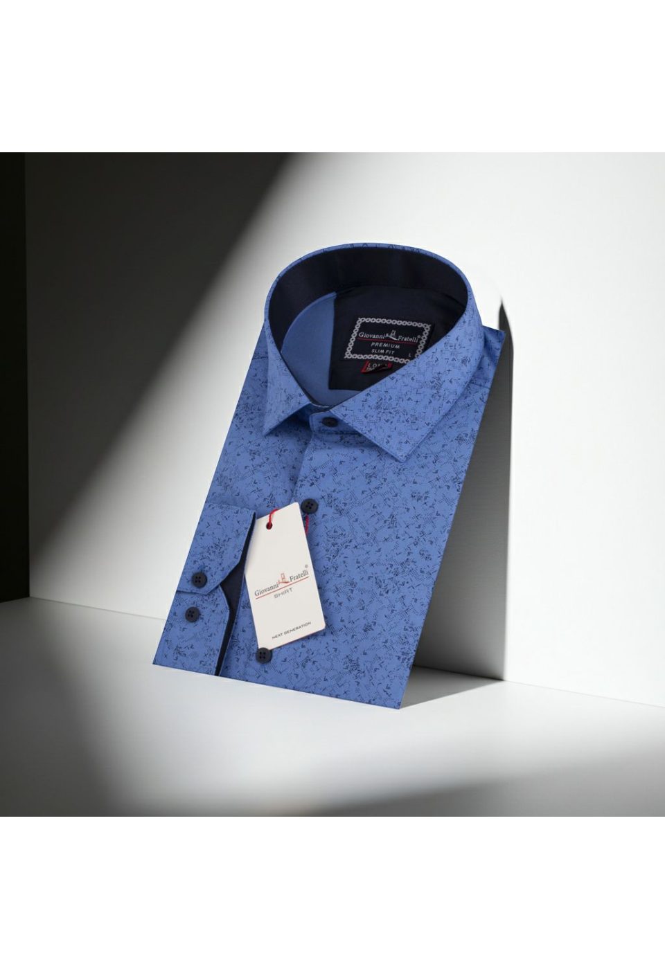 8 Drop Slim Fit Uzun Kol Desenli Erkek Gömlek 3GMK312194002 - Giovanni Fratelli