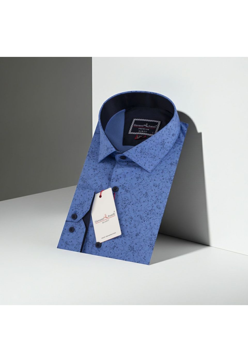 8 Drop Slim Fit Uzun Kol Desenli Erkek Gömlek 3GMK312194002 - Giovanni Fratelli