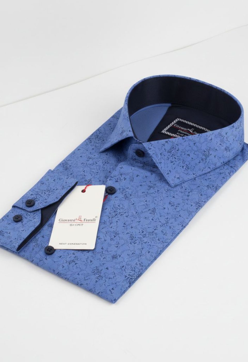 8 Drop Slim Fit Uzun Kol Desenli Erkek Gömlek 3GMK312194002 - Giovanni Fratelli
