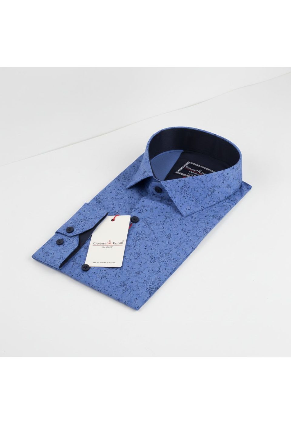 8 Drop Slim Fit Uzun Kol Desenli Erkek Gömlek 3GMK312194002 - Giovanni Fratelli