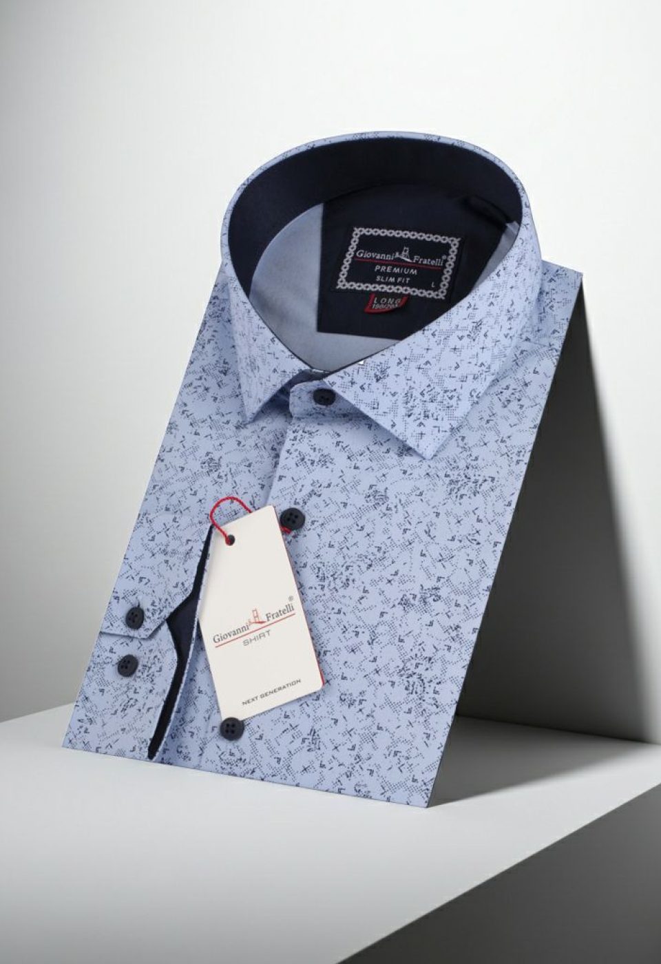 8 Drop Slim Fit Uzun Kol Desenli Erkek Gömlek 3GMK312194003