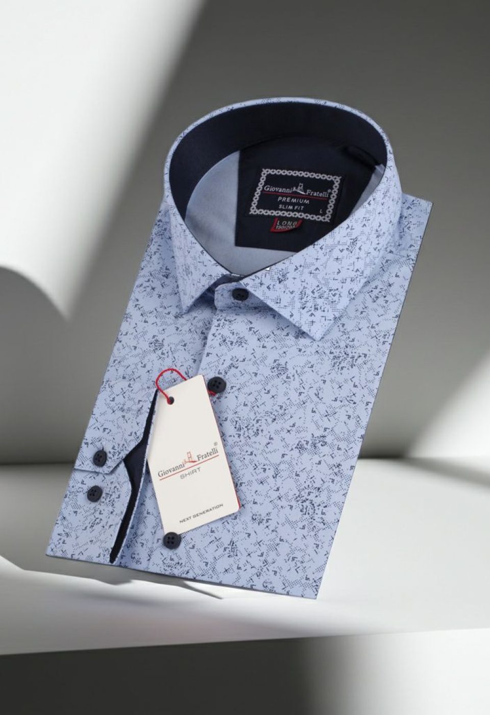 8 Drop Slim Fit Uzun Kol Desenli Erkek Gömlek 3GMK312194003 - Giovanni Fratelli